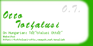 otto totfalusi business card